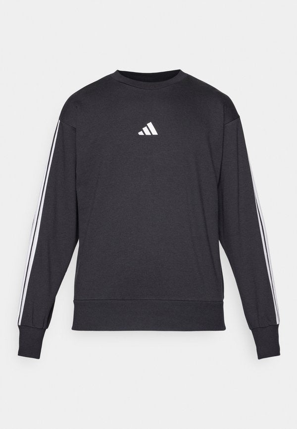 adidas Sportswear ESSENTIALS THREE STRIPES FRENCH TERRY - Sweatshirt - black   white