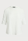 Lauren Ralph Lauren SLUB COTTON JERSEY ELBOW SLEEVE T-SHIRT