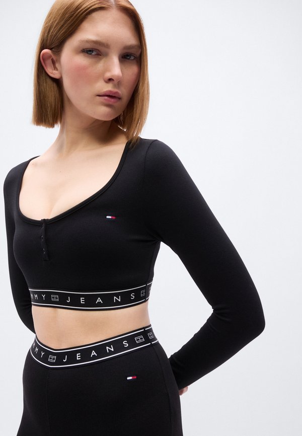 Tommy Jeans LONG SLEEVE SLIM CROP TOP
