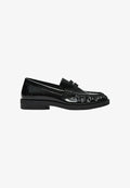 Bershka GATHERED - LOAFERS - Slip-ons - black