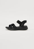 Skechers ULTRA FLEX 3.0 - Wedge sandals - black/gore