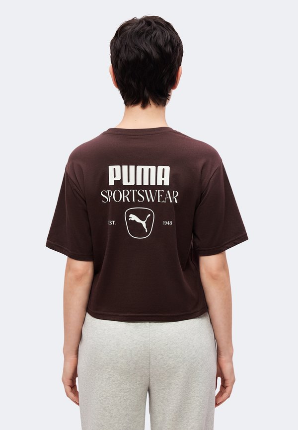Puma CLASS RELAXED GRAPHIC TEE - Print T-shirt - chocolate fondue