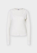 adidas Sportswear SOFT LUX SHEER LONG SLEEVE - Long sleeved top - off white