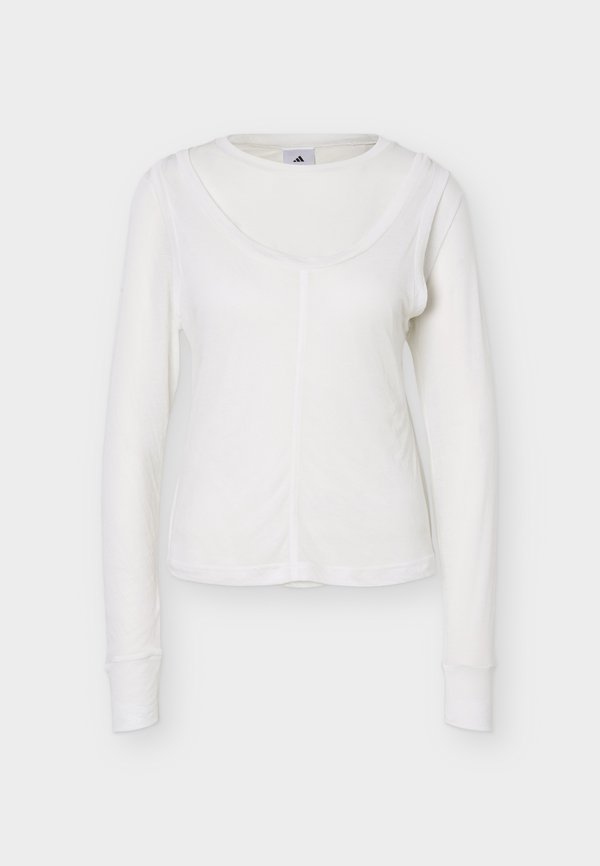 adidas Sportswear SOFT LUX SHEER LONG SLEEVE - Long sleeved top - off white