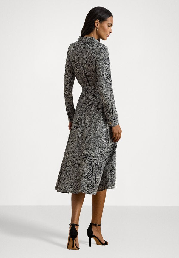 Lauren Ralph Lauren PAISLEY CREPE MIDI DRESS