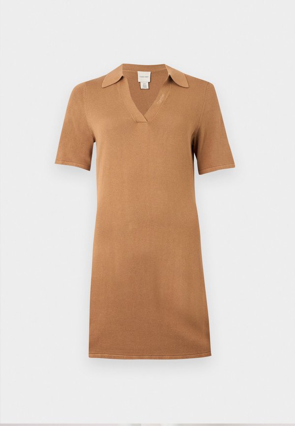 Calvin Klein DRESS - Jumper dress - executive brown