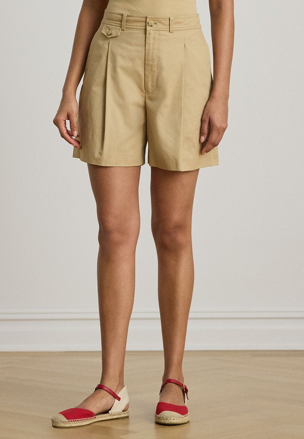 Lauren Ralph Lauren PLEATED COTTON TWILL WIDE-LEG SHORT