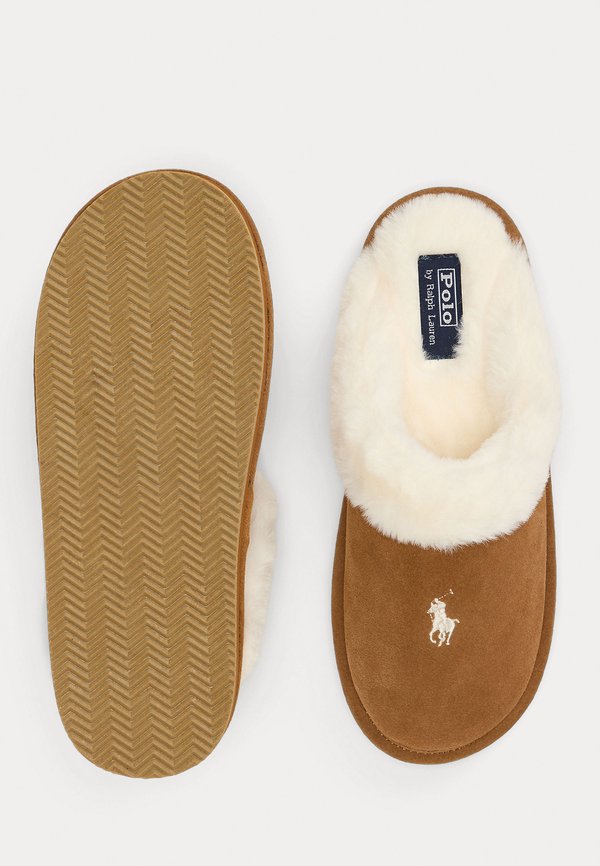 Polo Ralph Lauren PONY SUEDE & FAUX-FUR SLIPPER