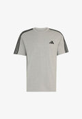 adidas Sportswear ESSENTIALS 3 STRIPES LEFT CHEST - Sports T-shirt - medium grey heather white