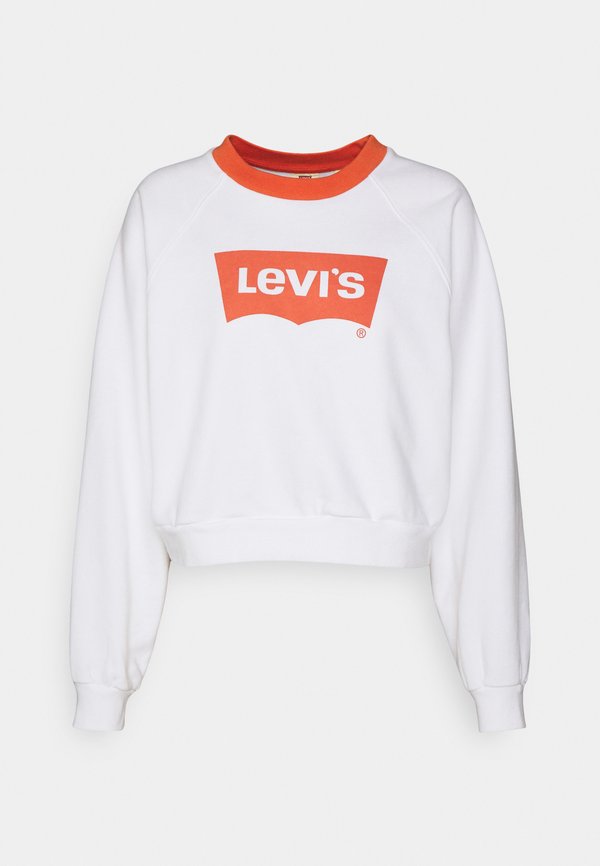 Levi's® VINTAGE RAGLAN CREW - Sweatshirt - bright white/orange rust