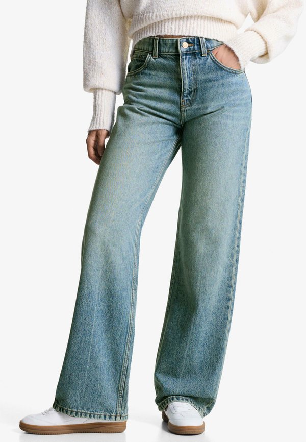 Bershka Straight leg jeans - light-blue denim