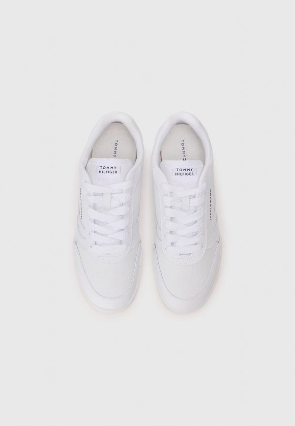 Tommy Hilfiger DEBOSSED LOGO CUPSOLE TRAINERS WITH LEATHER