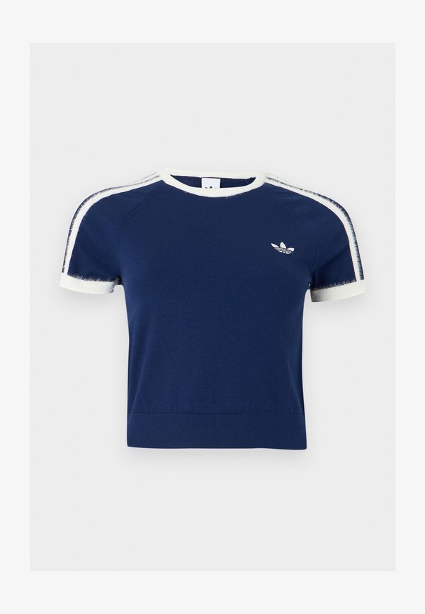 adidas Originals Print T-shirt - dark blue/white