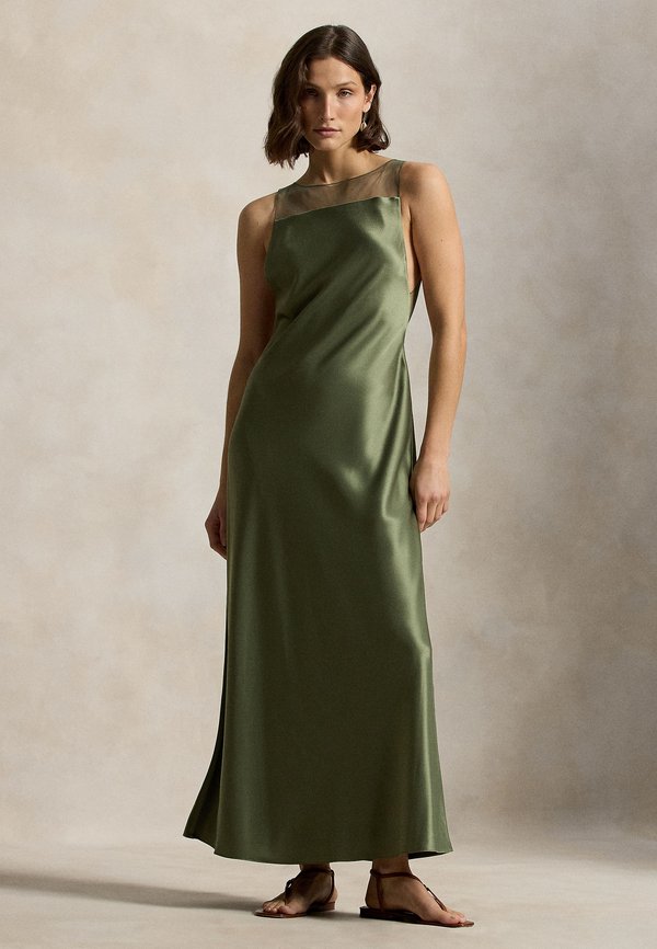 Polo Ralph Lauren SHEER-PANEL SATIN DRESS