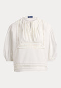 Polo Ralph Lauren LACE-TRIM COTTON SHIRT