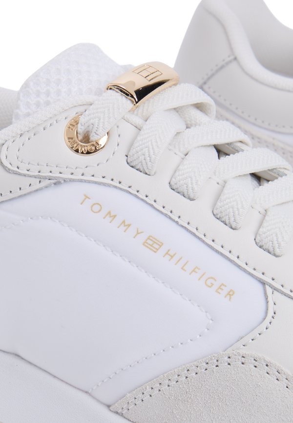 Tommy Hilfiger SUEDE MIXED TEXTURE MESH SERRATED TRAINERS