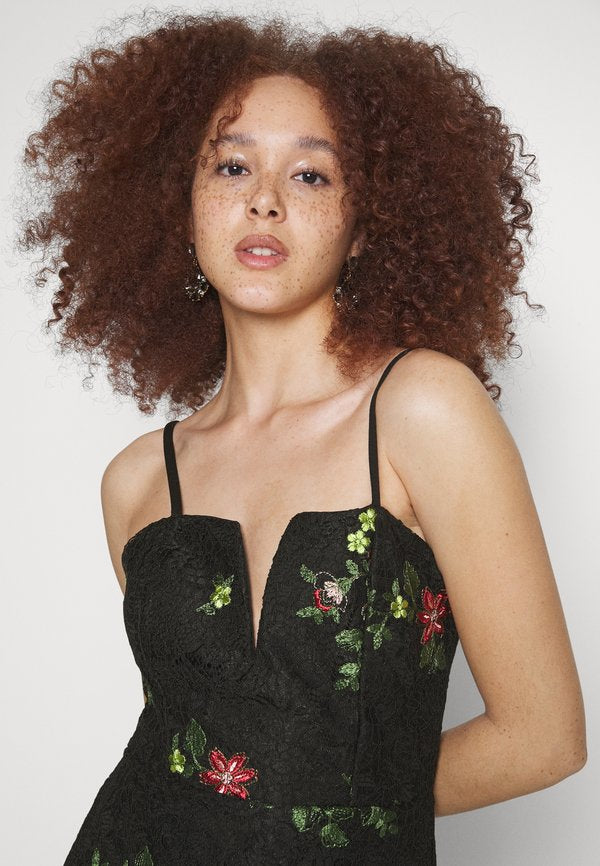 WAL G. SIMRAN MIDI FLORAL DRESS