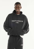 New Balance TRACKSIDE FRENCH TERRY CREW - Hoodie - caviar