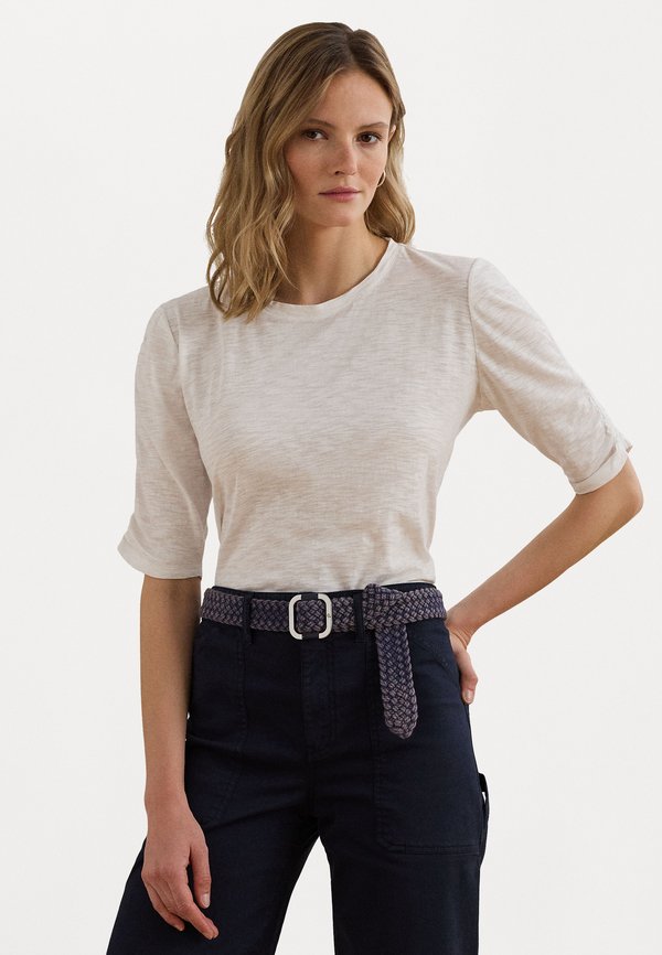 Lauren Ralph Lauren SLUB COTTON JERSEY ELBOW SLEEVE T-SHIRT