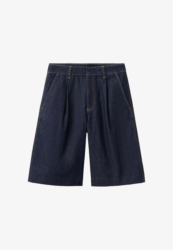 Mango ADULT - Denim shorts - blue denim