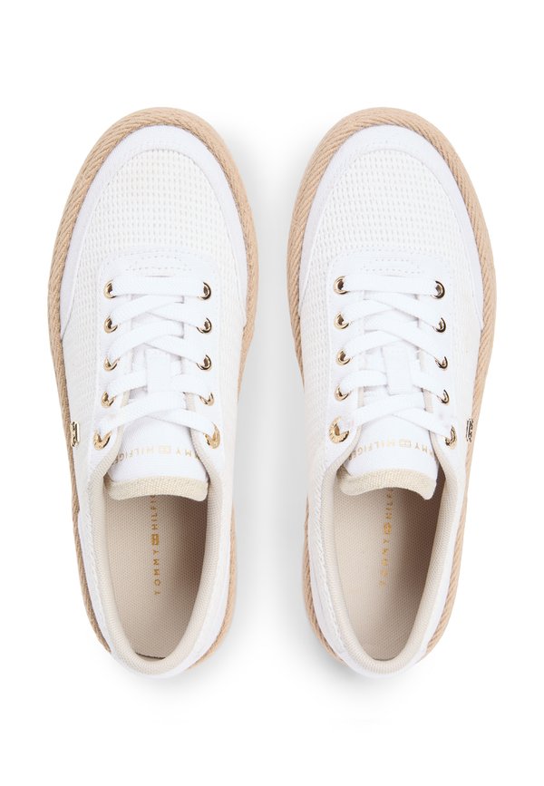Tommy Hilfiger TH MONOGRAM CANVAS ROPE PLATFORM TRAINERS