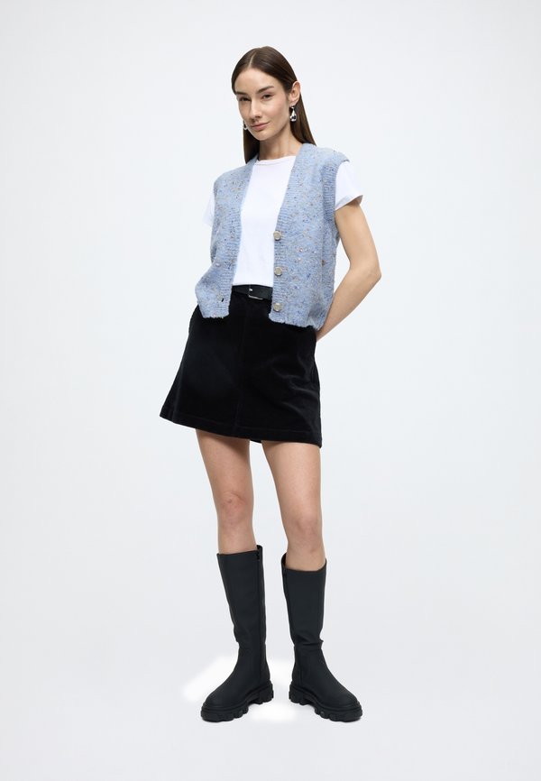 Marc O'Polo DENIM KNIT PULLUNDER, BUTTONPLACKET