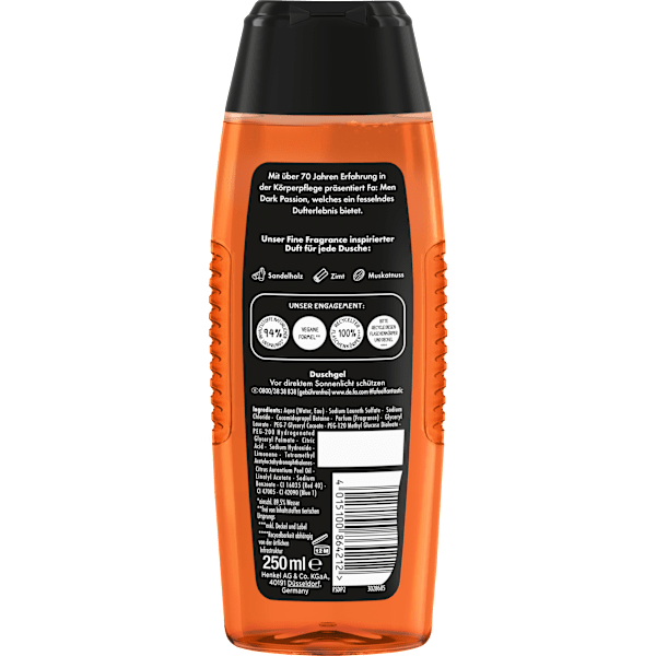 Duschgel Men Dark Passion 3in1 Fa Men