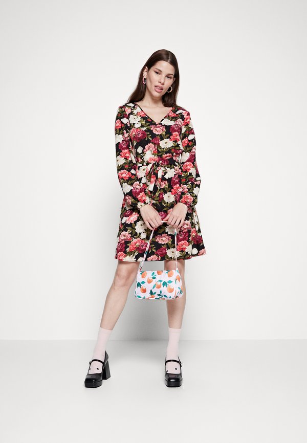 VILA VIFLORA V NECK BELT DRESS
