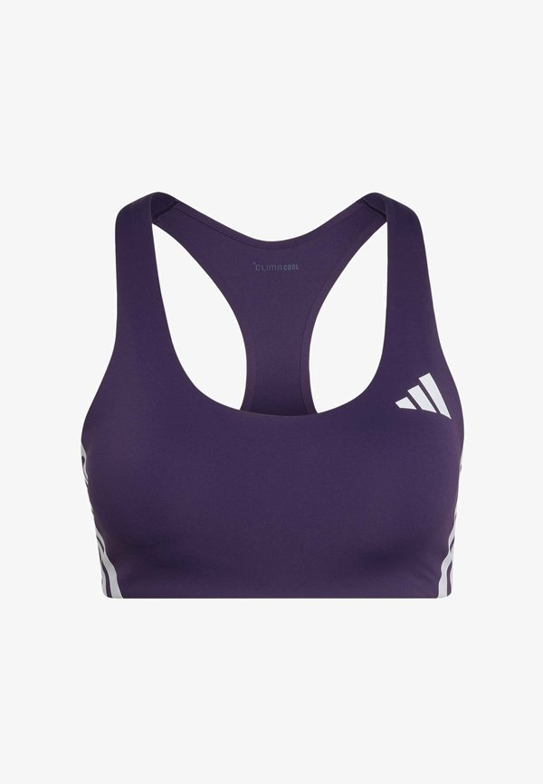 adidas Performance ADIZERO MS - Medium support sports bra - aurora plum   white