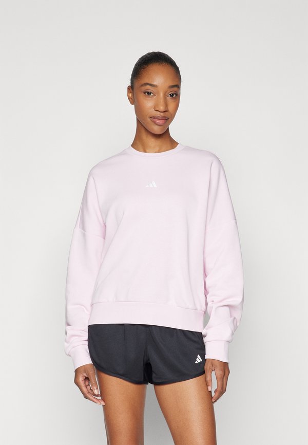 adidas Sportswear ESSENTIALS SMALL LOGO FEEL COZY - Sweatshirt - clear pink/white