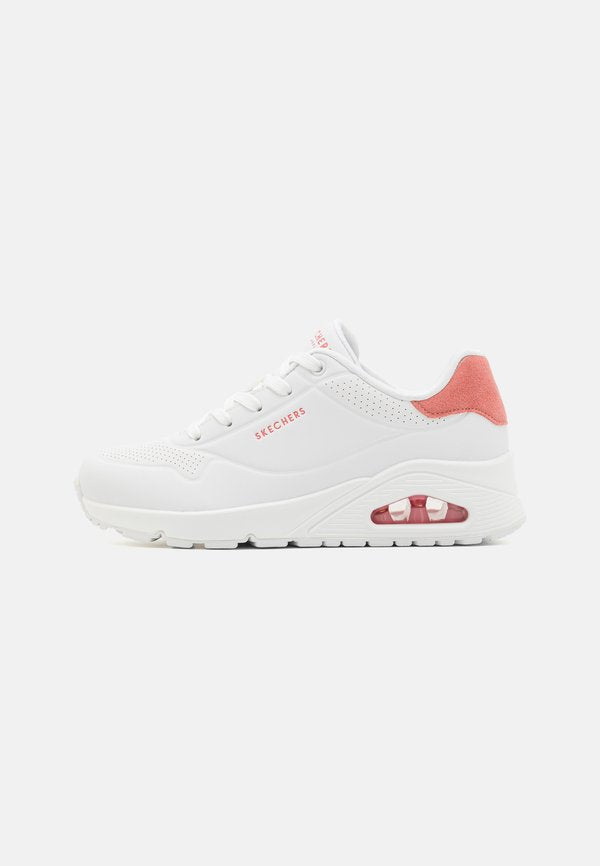 Skechers UNO - Trainers - white/coral