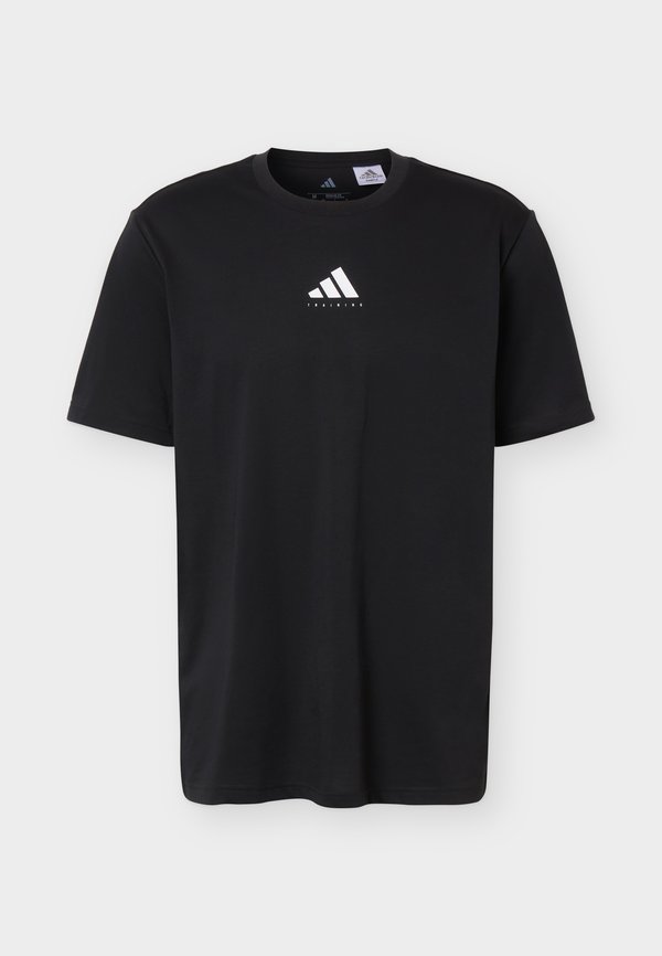adidas Performance CATEGORY TRAINING GRAPHIC - Sports T-shirt - black/white