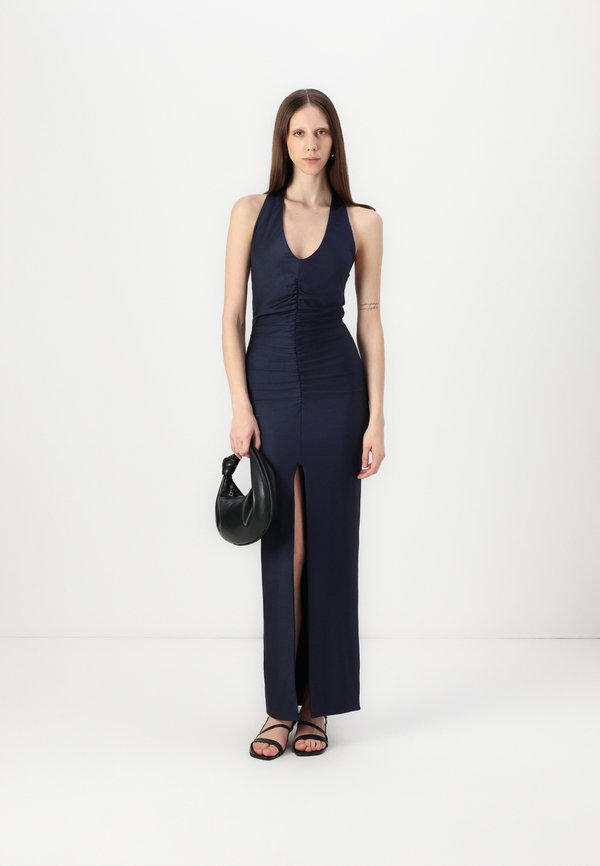 WAL G. EMMA HALTERNECK ROUCHED MAXI