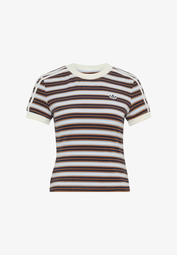 adidas Originals SUMMER GLOW SLIM STRIPED - Print T-shirt - multicolor/crystal sky