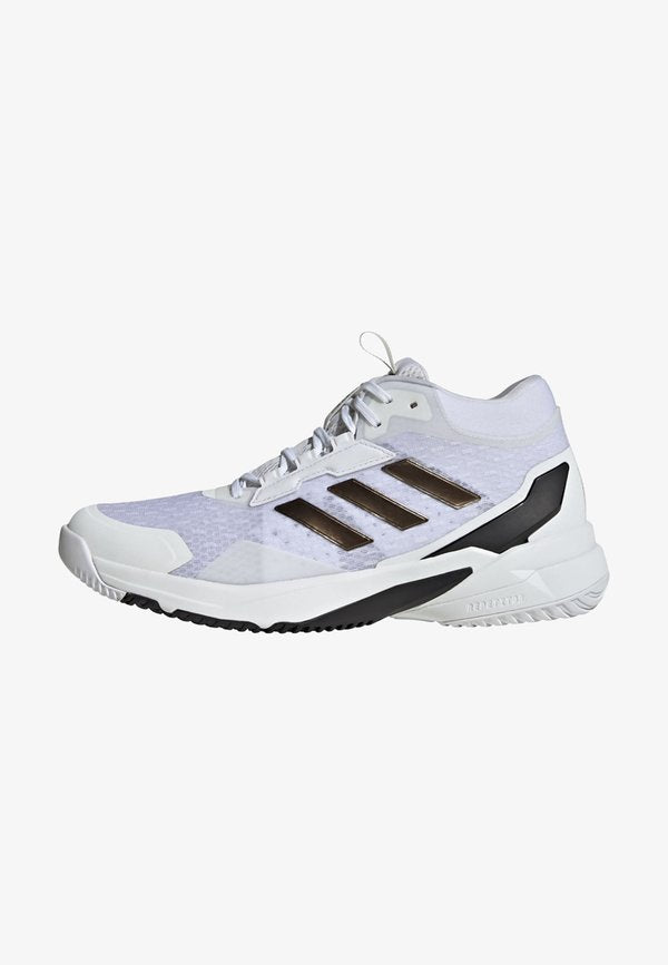 adidas Performance CRAZYFLIGHT 6 MID INDOOR - Basketball shoes - cloud white   core black   cloud white