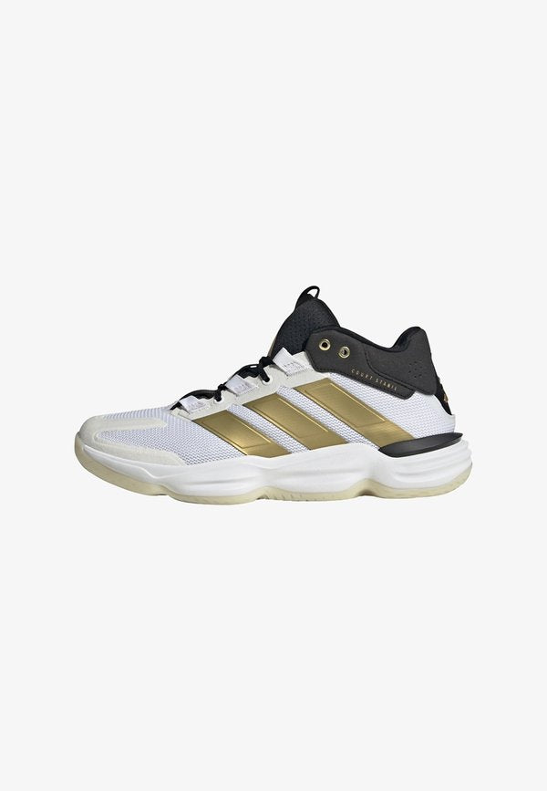 adidas Performance ADIDAS PERFORMANCE COURT STABIL INDOOR SHOES - Handball shoes - cloud white   gold metallic   core black