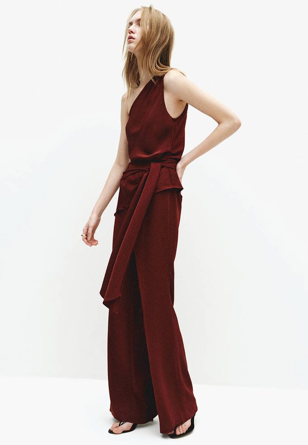 Mango ADULT - Jumpsuit - mottled bordeaux