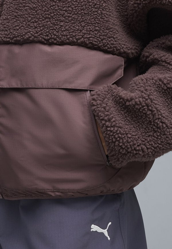 Puma RE:FIBRE SHERPA JACKET W - Fleece jacket - rich cocoa