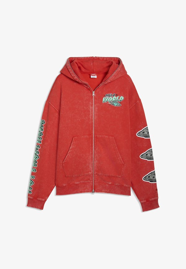 Puma MELO WORLD KAPUZENJACKE - Zip-up sweatshirt - for all time red