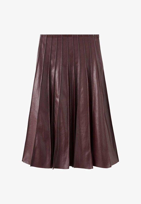Mango A-line skirt - dark red