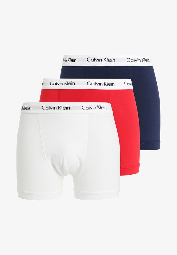 Calvin Klein Underwear TRUNK COTTON STRETCH 3 PACK  - Trunks - white/red/blue