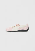 Puma SPEEDCAT - Ankle strap ballerina shoes - pink/white