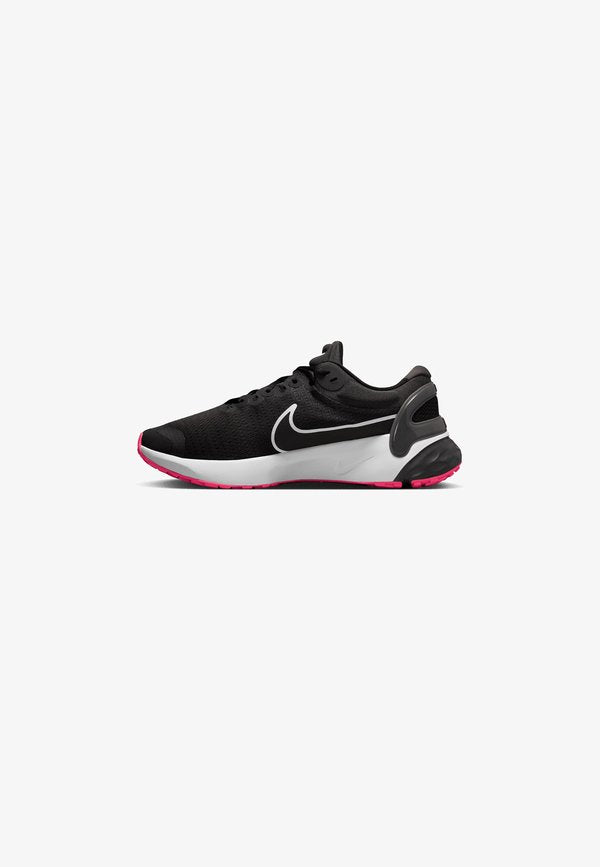 Nike Sportswear RENEW RUN 3 - Trainers - black white-medium ash-hyper pink