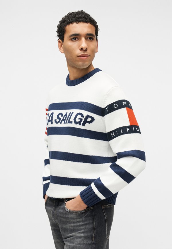 Tommy Hilfiger TOMMY X U.S. SAIL GP TEAM STRIPE CREW NECK JUMPER