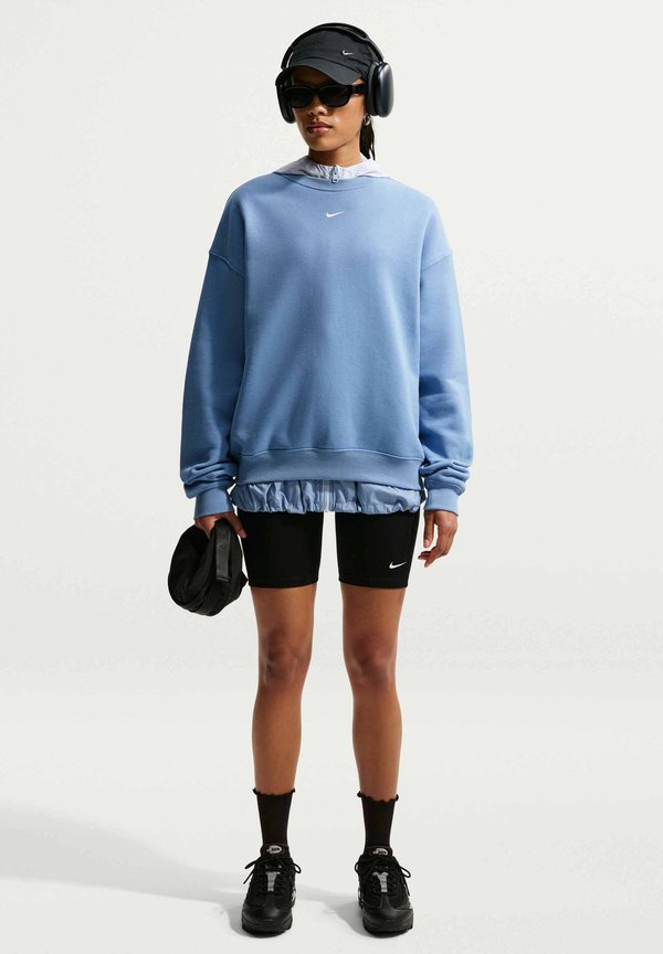Nike Sportswear STUDIO FLEECE MEDIUM WEIGHT OVERSIZED CREW - Sweatshirt - work blue sail