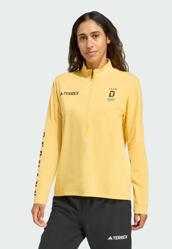 adidas Performance TEAM D HALF ZIP LONGSLEEVES LIGHT  - Long sleeved top - semi spark