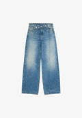 Bershka LOW-RISE WITH CROSSOVER WAIST - JEANS - Relaxed fit jeans - blue