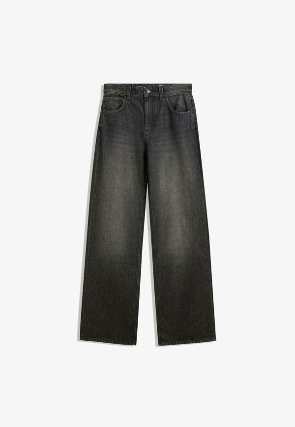 Bershka Straight leg jeans - black