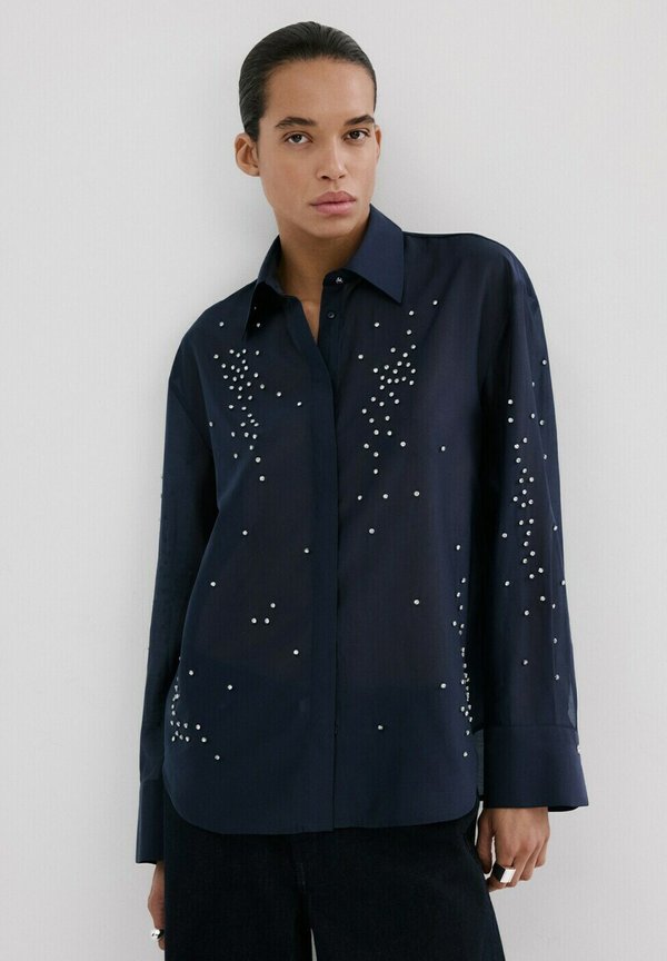 Mango Button-down blouse - royal blue