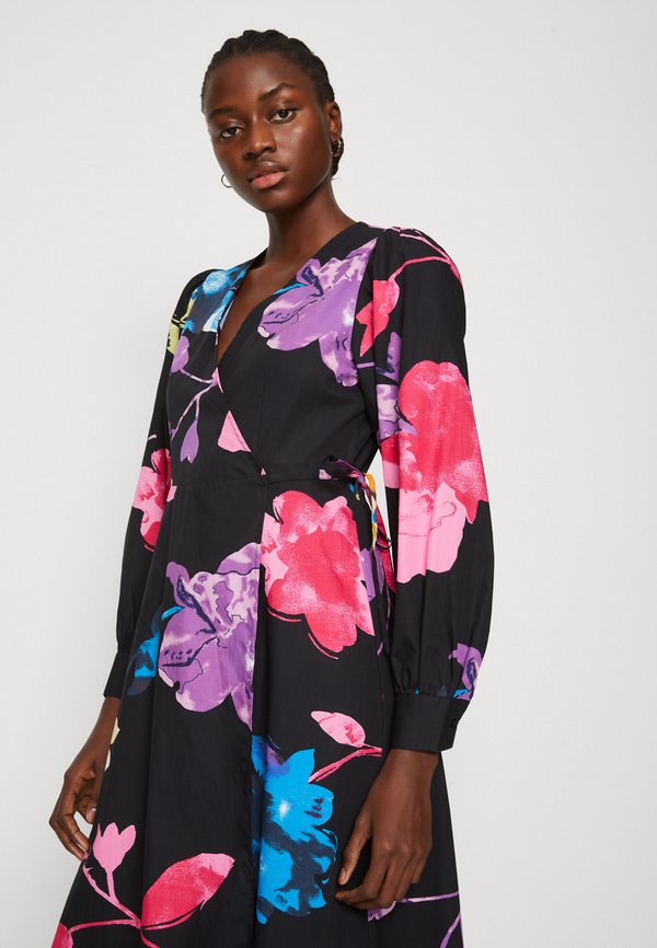 Selected SLFROSEMARY MIDI WRAP DRESS